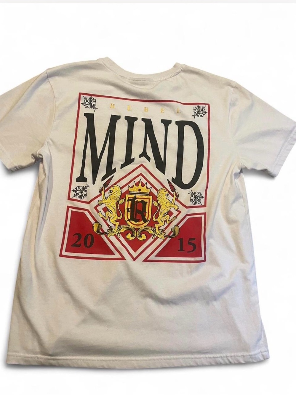 Rebel Mind Graphic Short‎ Sleeve Tee - White/Red Streetwear